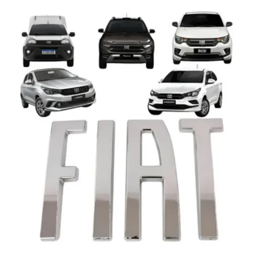Emblema Dianteiro FiaT Cromado Original 100264211 Mobi Argo Cronos Nova Fiorino