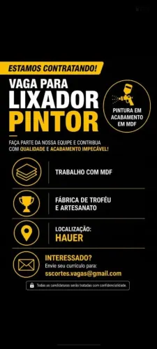 Vaga lixador pintor  
