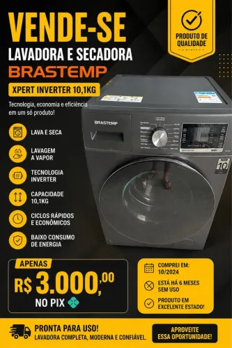 Lavadora e Secadora Brastemp 10,1kg