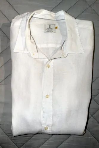 Camisa de linho branca Pineapple, tamanho 4