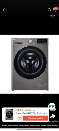 Máquina de lavar lava e seca LG