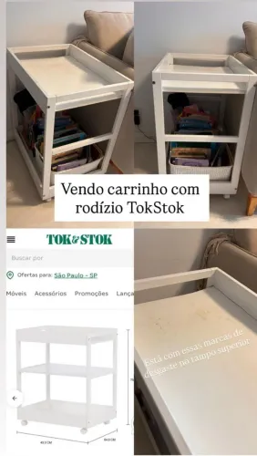 Rack Multiuso com Rodinhas TokStok