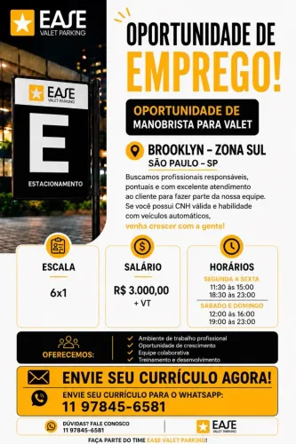 Manobrista com experiência