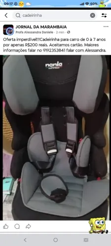 Imperdível!!! Cadeirinha pra carro