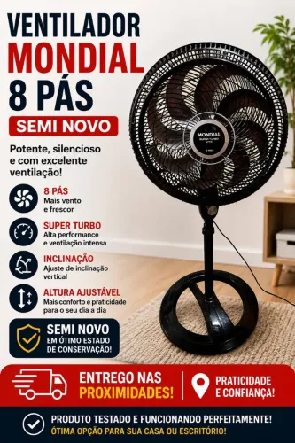 Ventilador mondial 8 pás(Anápolis)