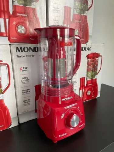 Liquidificador Vermelho Turbo 3 Velocidades + Pulsar Novo A Pronta Entrega 2.2 Litros