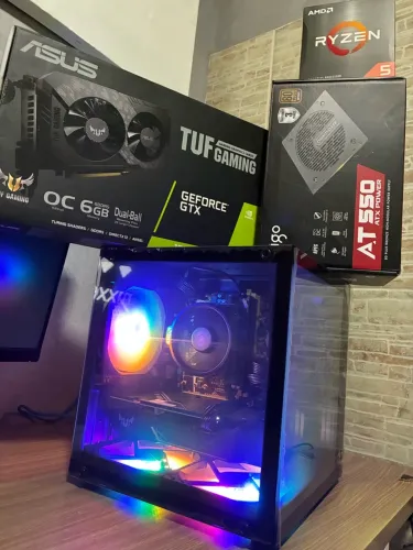 Pc gamer ryzen 5500 gtx 1660 tuf troco ou vendo