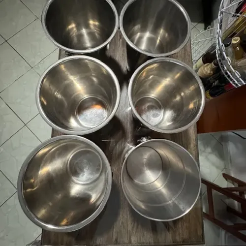 Kit c/6 Balde de gelo de Inox BRINOX 