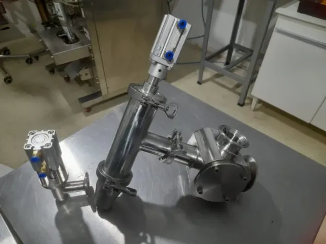 KIT BICO ENVASE INOX COM VALVULA ROTATORIA DN38 1POL1/2 ENVASADORA PASTOSOS COM PEDACOS