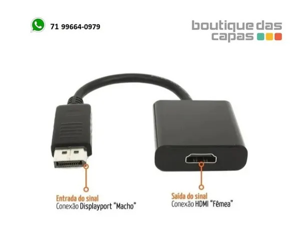 Cabo DisplayPort x hdmi MTV-602 tomate pc notebook