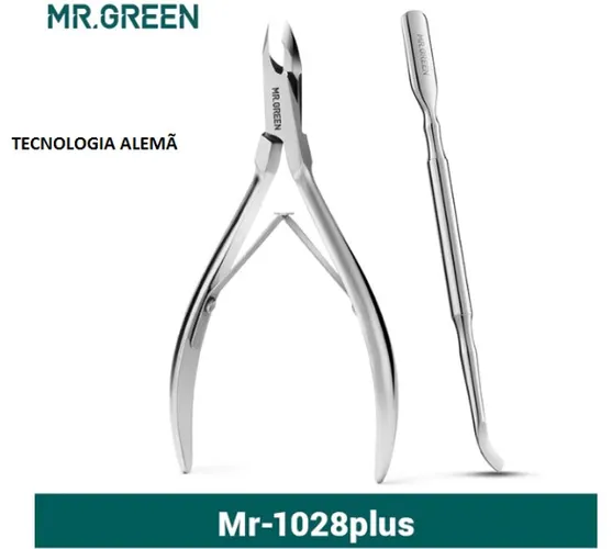 Alicate De Unha Mr Green Luxo Aço Inoxidável profissional + Espatula (novo)