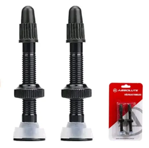Par Valvulas Tubeless Absolute 48mm Presta Bico Fino O Par