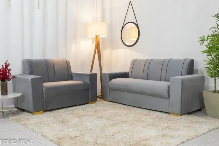 Sofá 3 e 2 lugares Bahia Design Moderno rf64