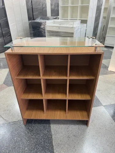 Balcão Colmeia c/ tv Amadeirado - Direto da fábrica MDF