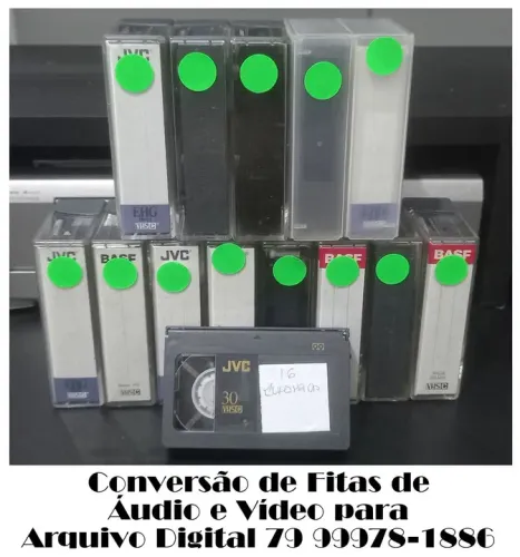 Fita de vídeo cassete para pen drive ou nuvem 