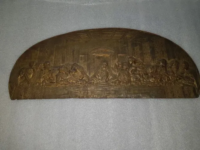 SANTA CEIA em Bronze (retirado de algum quadro antigo desmontado)