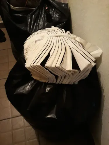 Tecidos cortados para limpeza geral