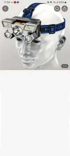 Headlamp de LED com 5 Lâmpadas - Iluminação Potente