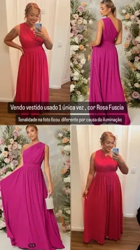 Vestido rosa fuscia