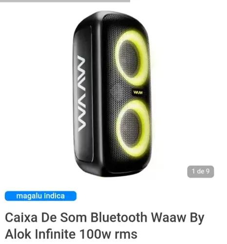 Caixa de som profissional amplificada Alok infinite potente 