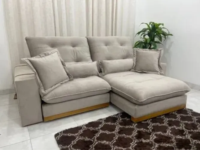 Sofá Retrátil e Reclinável Arthur 2,50.  Produto Novo.  Pronta Entrega.