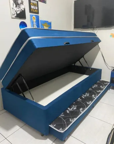 Cama Box com Baú e Solteiro Extra