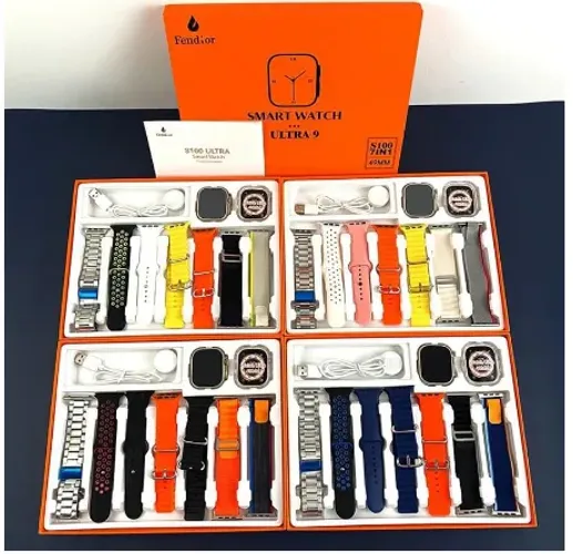 Smartwatch S100 Ultra 9 Novo Relógio Inteligente 7 Em 1 Alças 49mm Full Touch Screen z706