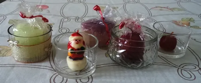 Pote Patê Vidro-Suporte Para Vela / 1 Porta Vela Decorado Diâmetro 