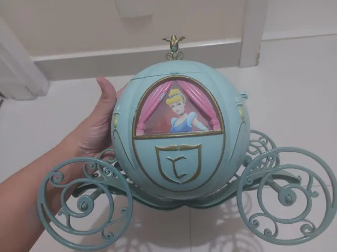 Balde de pipoca Carruagem da Cinderela, disney 