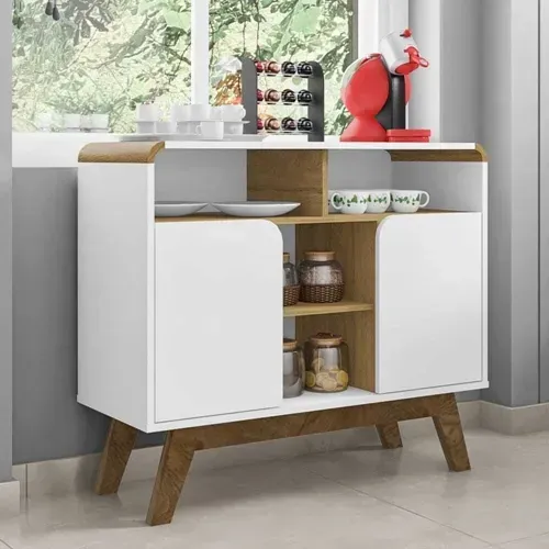 Buffet 2 Portas 4 Nichos Branco