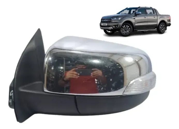 Retrovisor Ford Ranger Retrátil 2013 2014 2015 Lado Esquerdo (Usado)