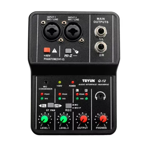 (Produto Novo) Interface de Áudio Teyun Q12 (Com Garantia)