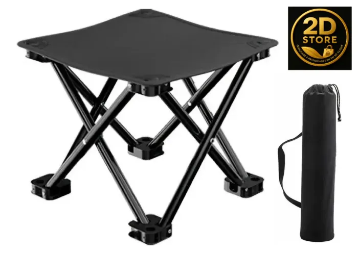 Banquinho Dobrável Portátil - Ideal para Camping e Pesca