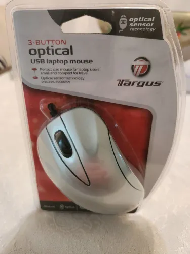 Mouse Targus Óptico 3 Botões USB - Novo Lacrado, Compacto para Notebook ?