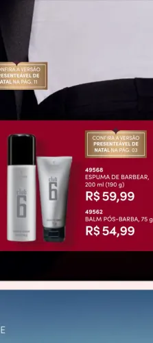Creme de barbear e após barba
