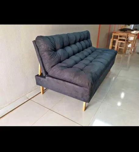 Sofá Cama Pés Palito Preto