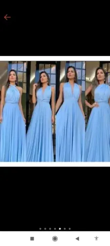 Vestidos Madrinha de Casamento Azul Claro - Novo!