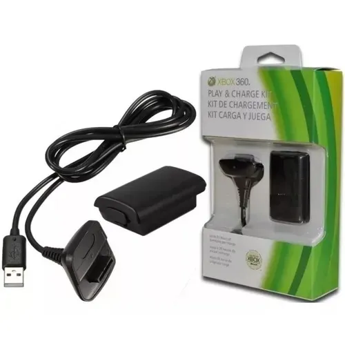 Carregador Controle Xbox 360 Com Bateria Recarregável