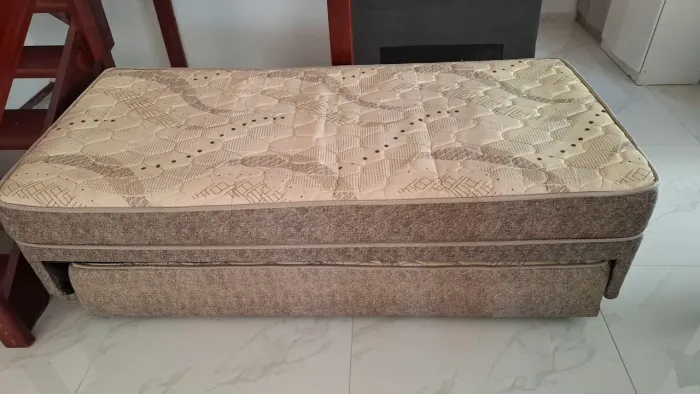 Bicama solteiro com cama auxiliar  com cabeceira de brinde