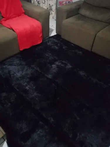R$159.99 Tapete de Pelúcia Preto tapete felpudo grande 2x2,40 novo