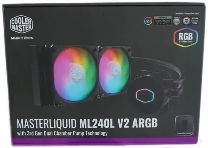 Water cooler- Masterliquid ML240L V2 ARGB with 3rd Dual Chamber Pump Technology