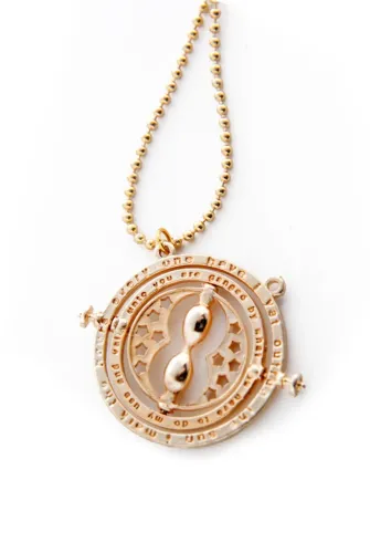 Colar Vira Tempo Dourado Harry Potter