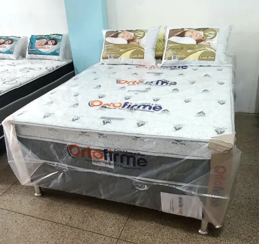 Cama Box Casal Molas Ensacadas Aloe vera em Oferta. Entrega grátis