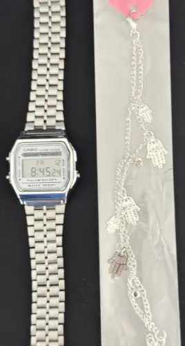 Relógio vitage retro com pulseira de blinde (Frete grátis Aracaju)