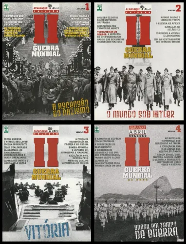 Almanaque Abril - Coleção II Guerra Mundial - 4 Volumes - Completo - 1997