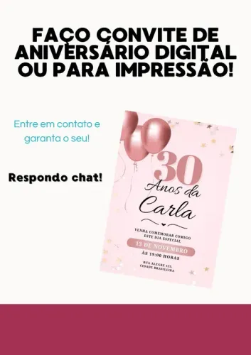 Faço convite de aniversário!