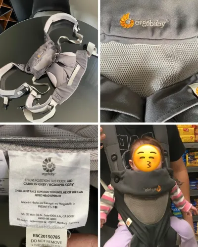 Canguru Ergobaby 360 Cool Air Carbon Grey