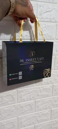 Sacola de papel personalizada para dentista
