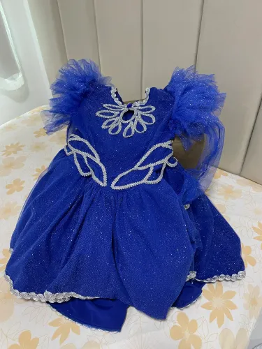 Vestido de Gala Azul Royal - Usado em Desfile