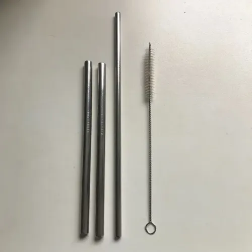 Kit Canudos Ecologícos Em Aço Inox Com Escovinha